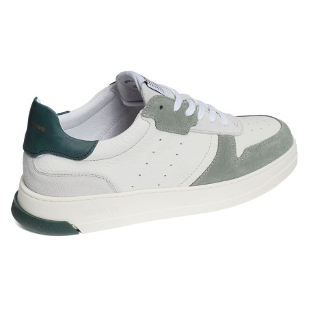 ORDER SNEAKER Blanc Vert, Sneakers basses Schmoove