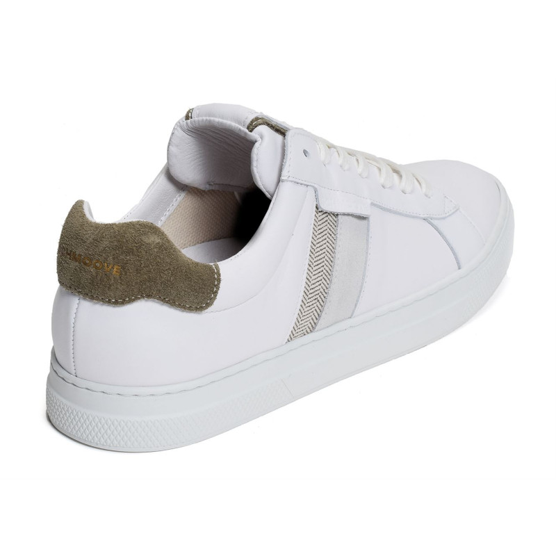 SPARK GANG BIS Blanc Kaki, Sneakers basses Schmoove