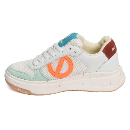 BRIDGET SNEAKER Blanc Orange, Sneakers basses No Name