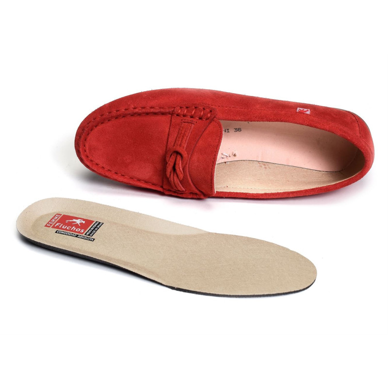 BRUNI F1429 Rouge, Mocassins Fluchos