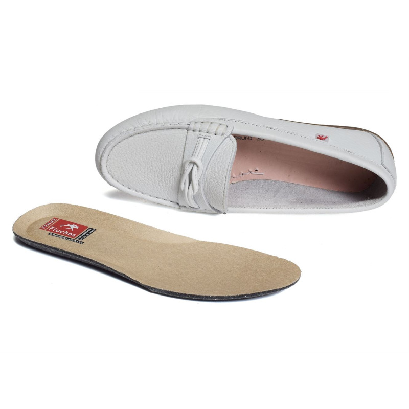 BRUNI F1429 Blanc, Mocassins Fluchos