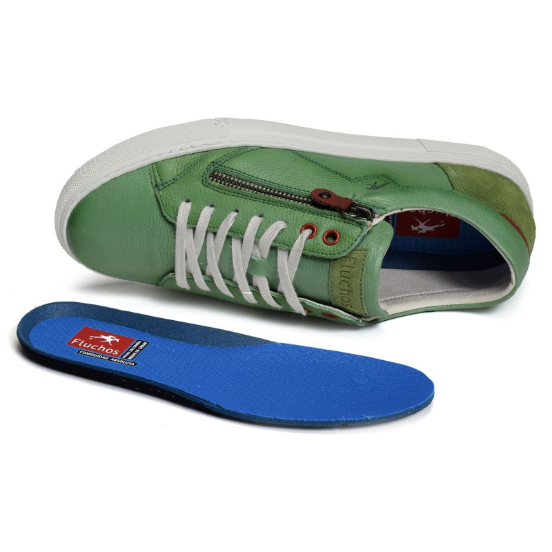 F1410 Vert, Sneakers basses Fluchos