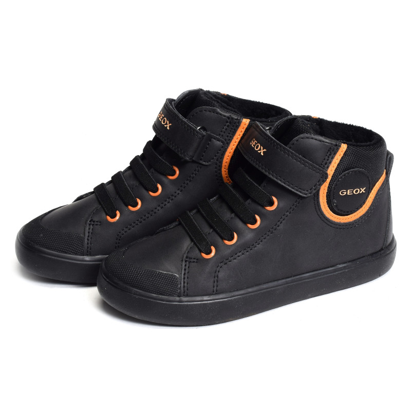 J GISLI BC Noir Orange, Baskets montantes Geox