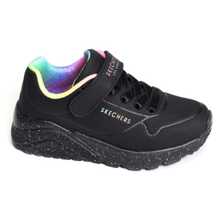 UNO LITE RAINBOW Noir, Baskets running Skechers