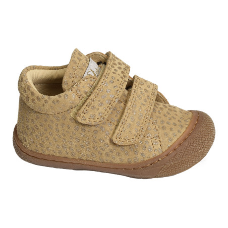 COCOON GIRL VELCRO VELOURS Sand, Chaussures à Scratch Naturino