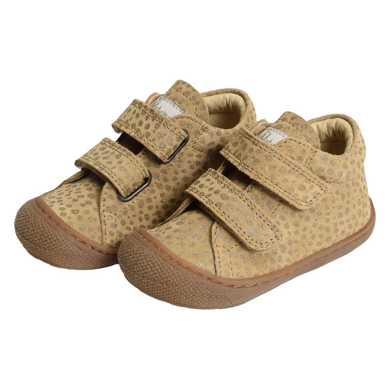 COCOON GIRL VELCRO VELOURS Sand, Chaussures à Scratch Naturino