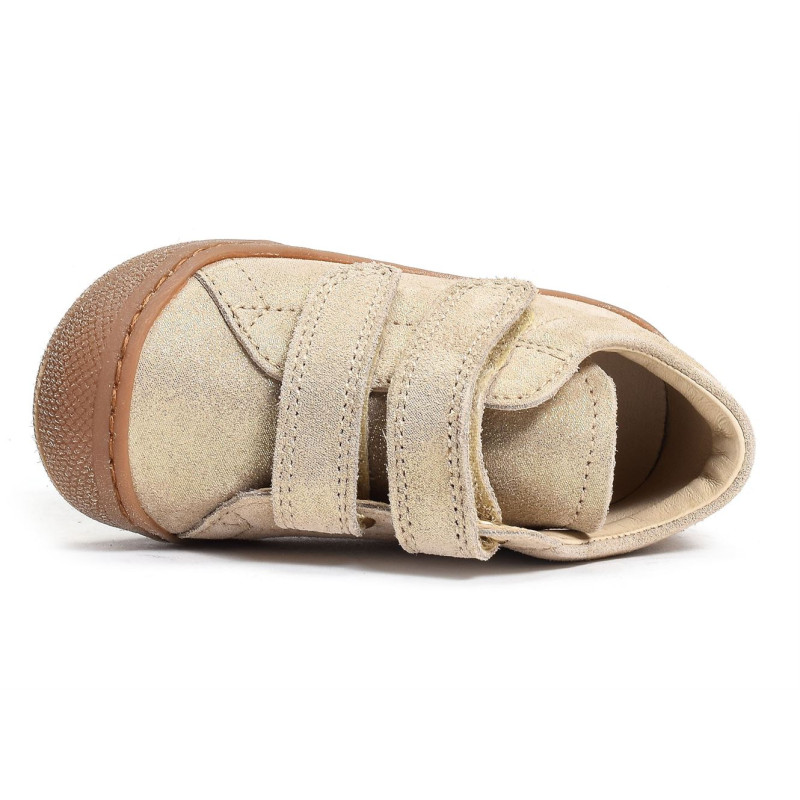 COCOON GIRL VELCRO VELOURS Or, Chaussures à Scratch Naturino