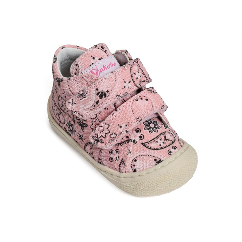 COCOON GIRL VELCRO FANTAISIE Rose, Chaussures à Scratch Naturino