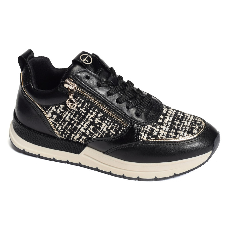 23732 Noir Beige, Baskets running Tamaris