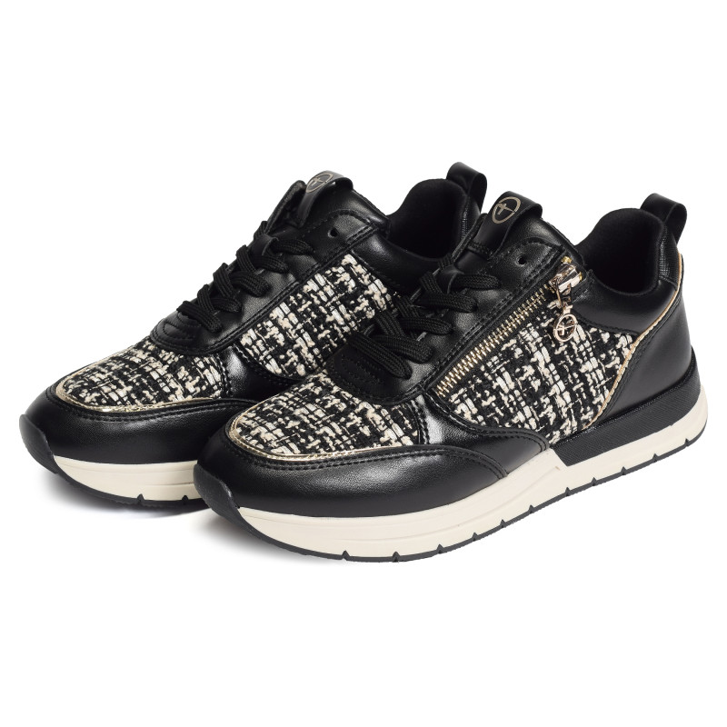 23732 Noir Beige, Baskets running Tamaris