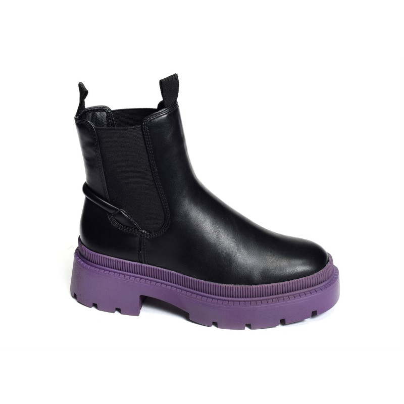 25405 Noir Violet, Chelsea boots Tamaris