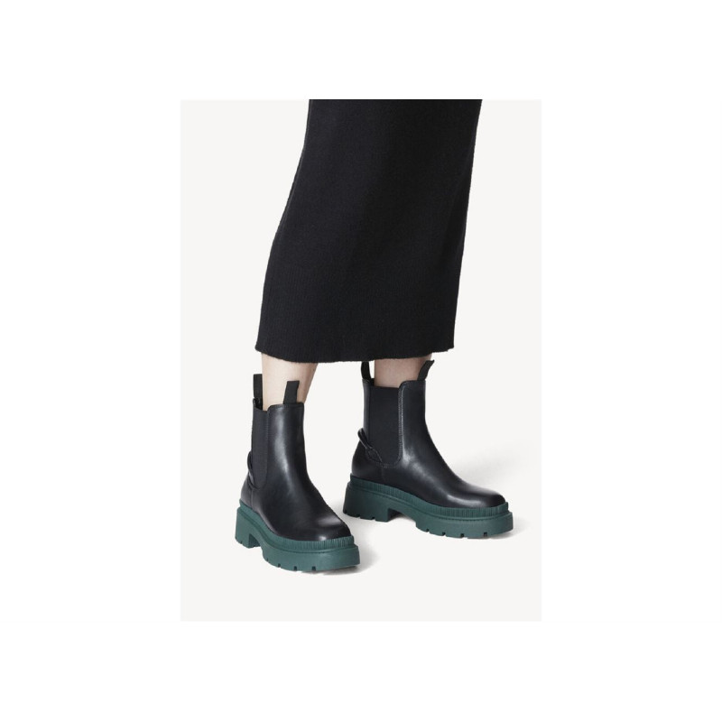 25405 Noir Vert, Chelsea boots Tamaris