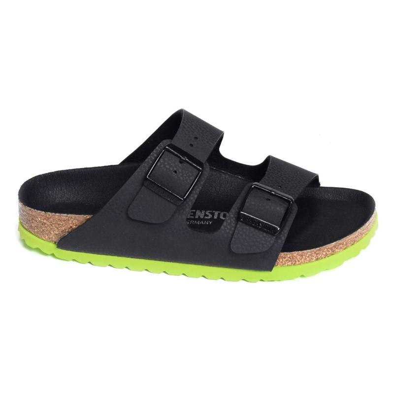 ARIZONA G Noir Vert, Mules Birkenstock