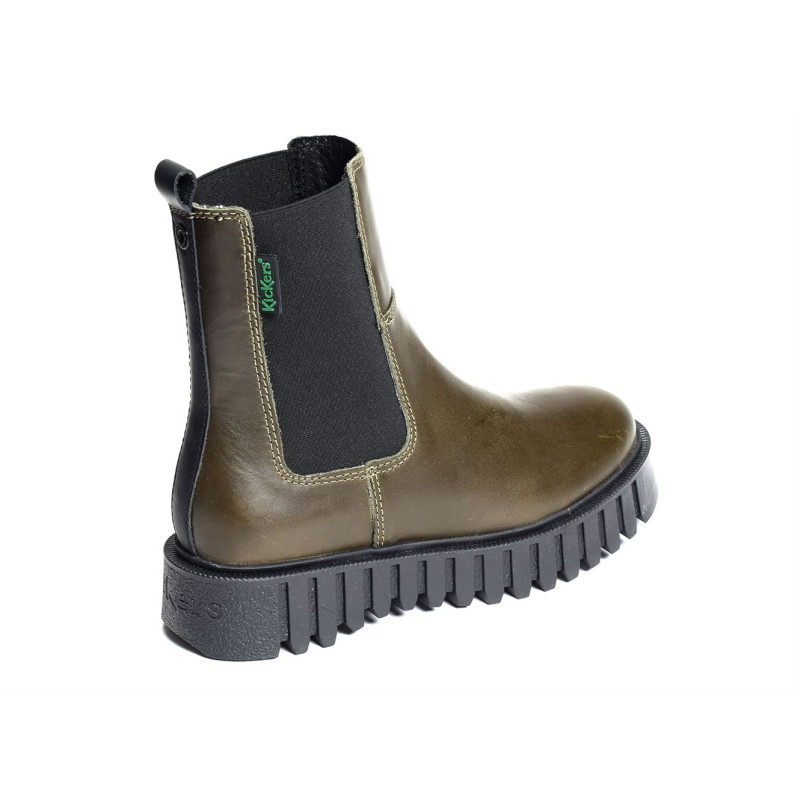 KICK FAVORITE Kaki, Chelsea boots Kickers