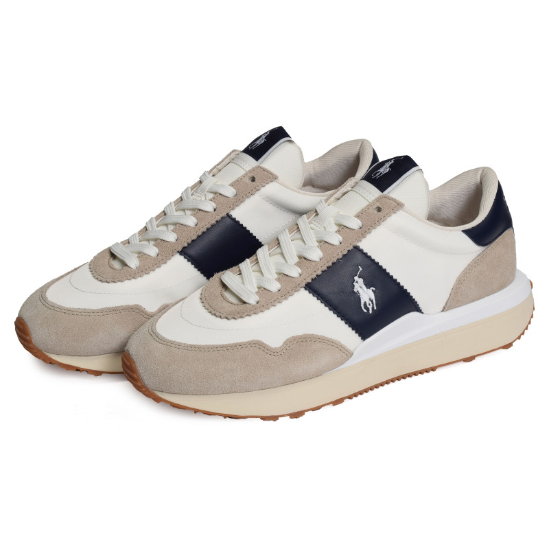 TRAIN 89 Beige Marine, Baskets running Polo Ralph Lauren