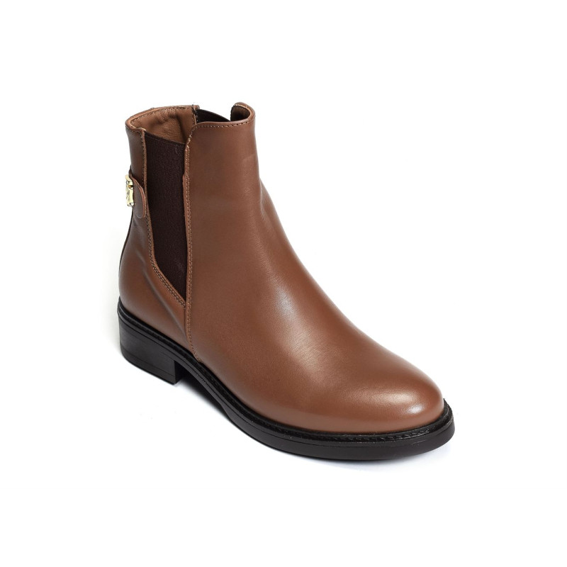 TH LEATHER FLAT BOOT 6749 Camel, Chelsea boots Tommy Hilfiger