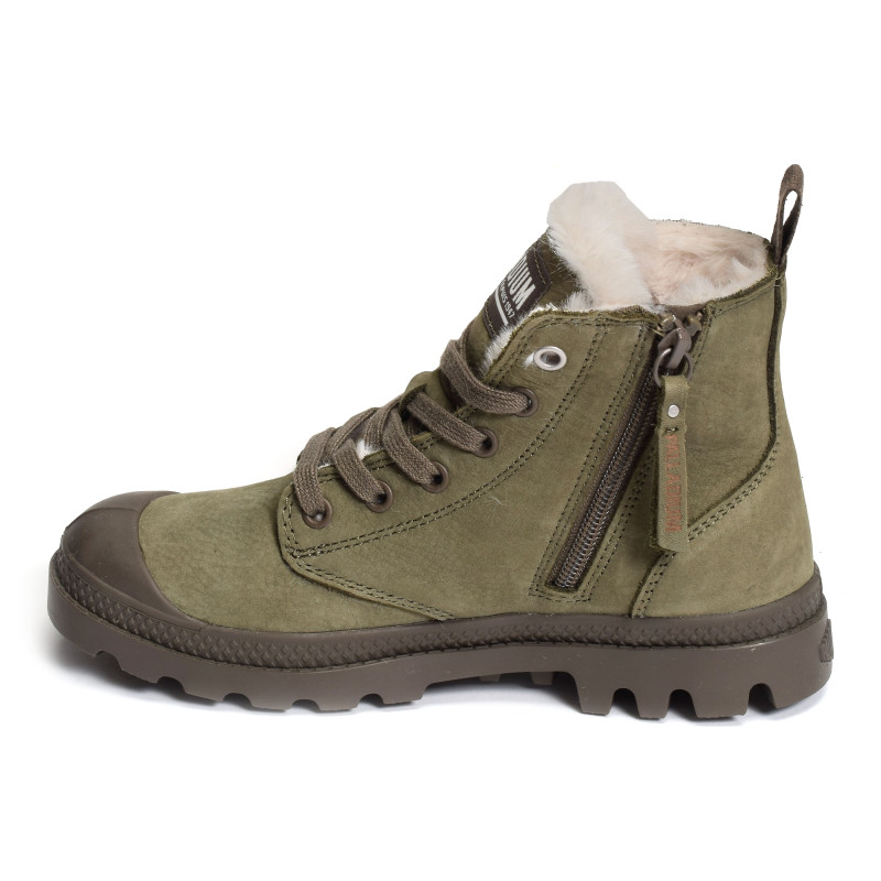 PAMPA HI ZIP Kaki, Boots Palladium