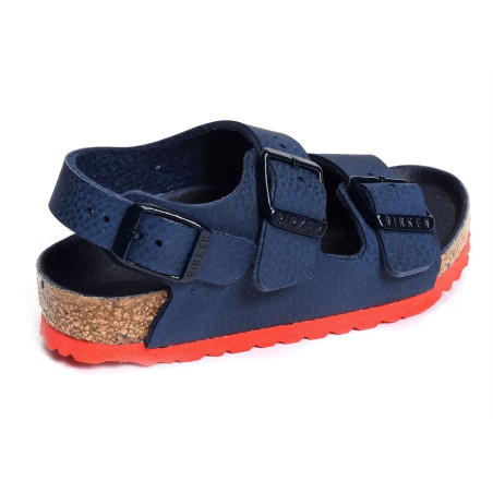 MILANO ENFANT Bleu Rouge, Sandales plates & Nu-Pieds Birkenstock