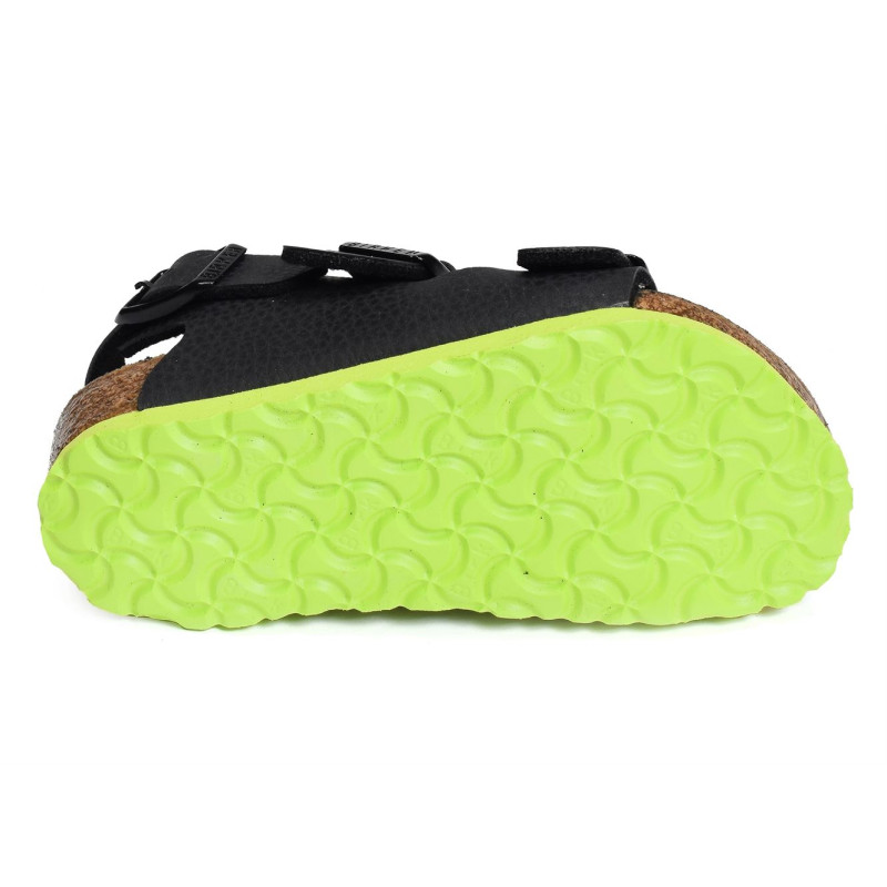 MILANO ENFANT Noir Vert, Sandales plates & Nu-Pieds Birkenstock