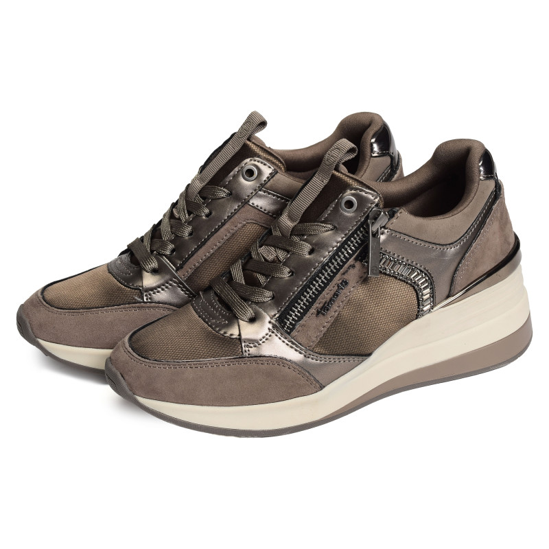 23703 Taupe, Baskets running Tamaris