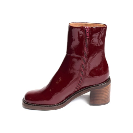 REBABI Verni Bordeaux, Bottines Mam'zelle