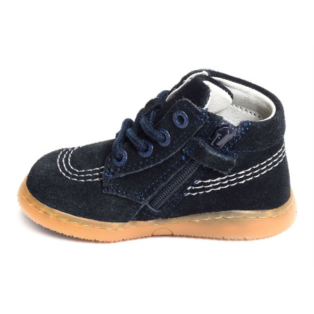 KICKBUBBLY Marine, Chaussures à Lacets Kickers