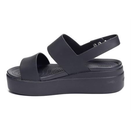 BROOKLYN LOW WEDGE Noir, Sandalettes Crocs