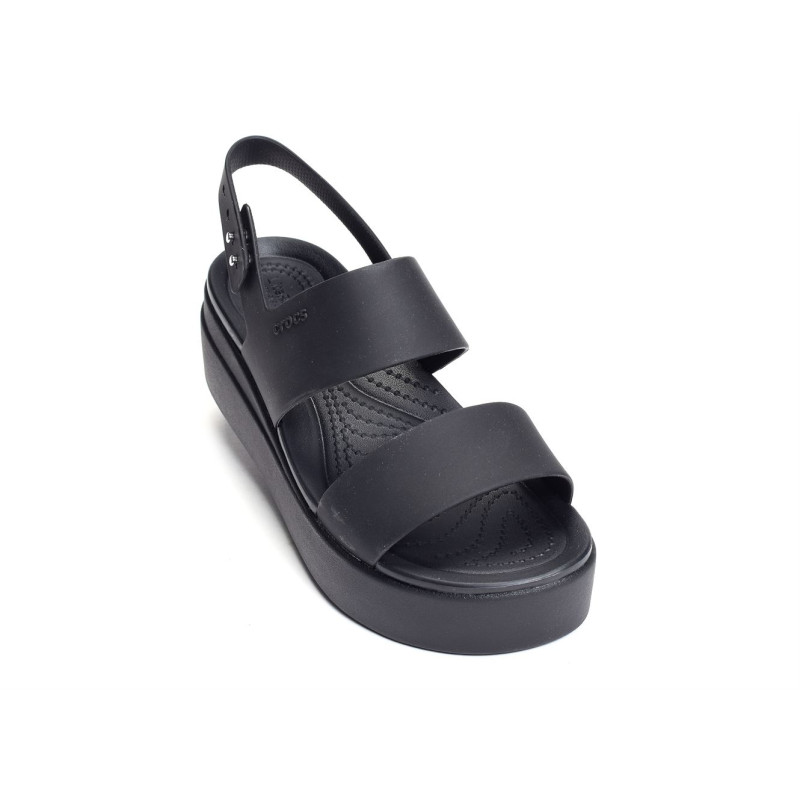 BROOKLYN LOW WEDGE Noir, Sandalettes Crocs