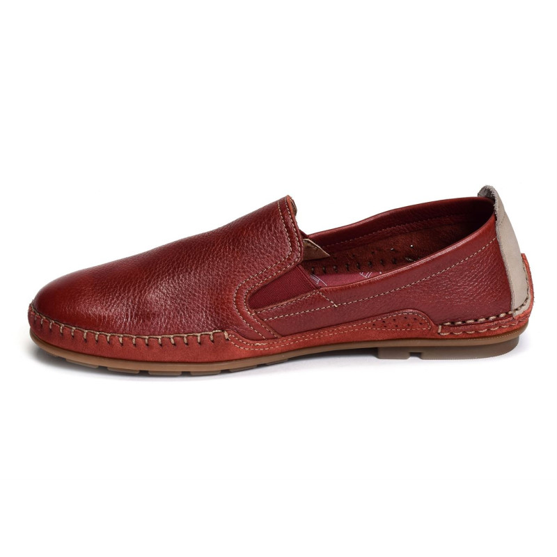 DORIAN F1174 Rouge, Mocassins Fluchos