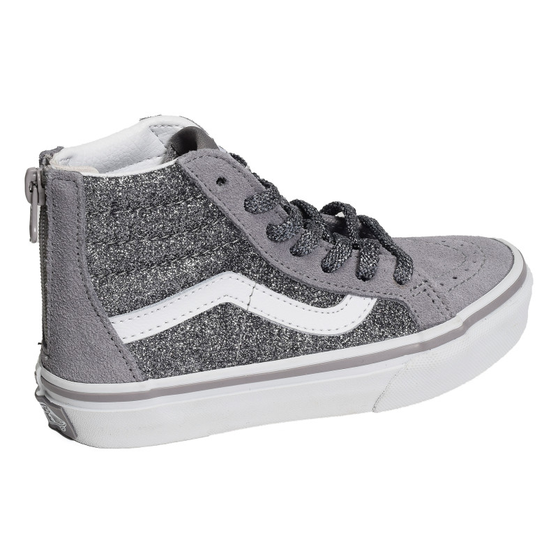 UY SK8 HI ZIP GLITTER Argent, Baskets montantes Vans