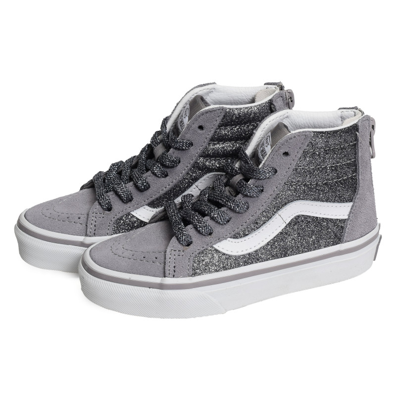 UY SK8 HI ZIP GLITTER Argent, Baskets montantes Vans