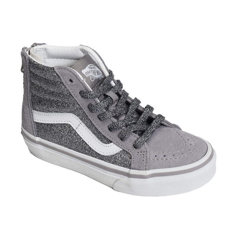 UY SK8 HI ZIP GLITTER Argent, Baskets montantes Vans