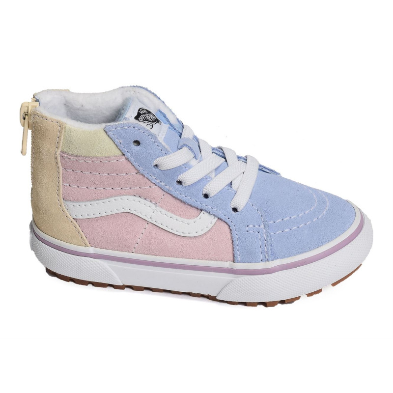 TD SK8 HI BB ZIP Bleu Rose, Baskets montantes Vans