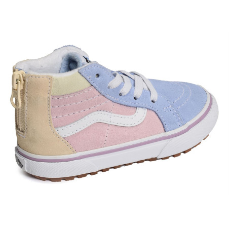 TD SK8 HI BB ZIP Bleu Rose, Baskets montantes Vans