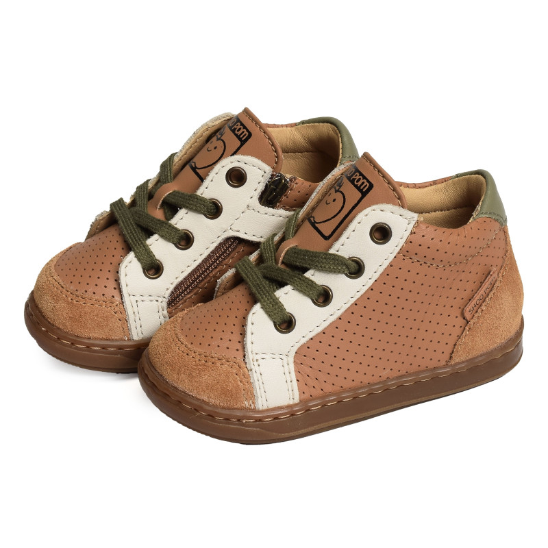 BOUBA ZIP BOX BOY Camel, Chaussures à Lacets Shoopom