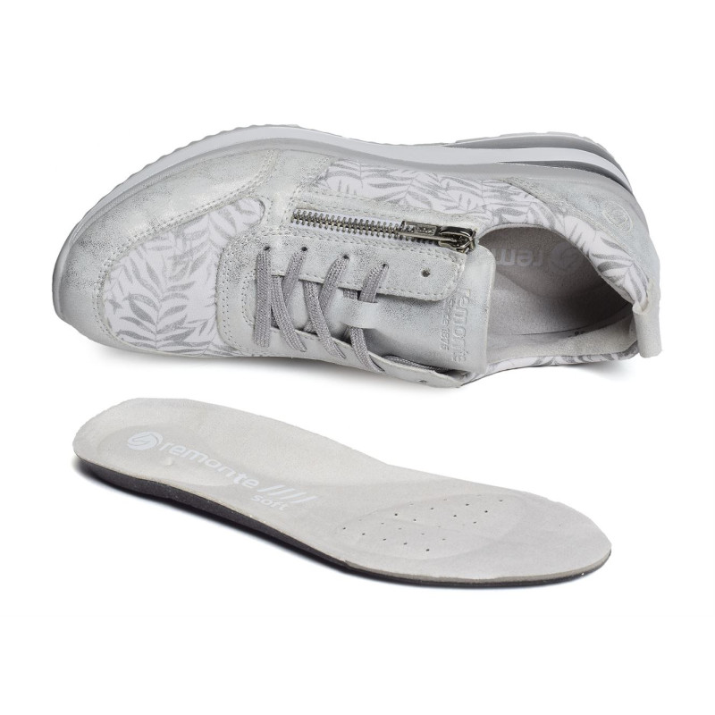 D2401 Blanc Argent, Baskets running Remonte