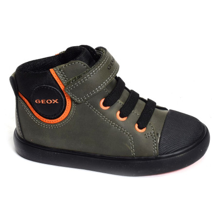 B GISLI BC Kaki Noir, Baskets montantes Geox