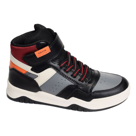 J PERTH BF Noir Orange, Baskets montantes Geox