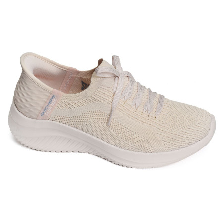 ULTRA FLEX 3.0 BRILLANT PATH Beige, Baskets running Skechers