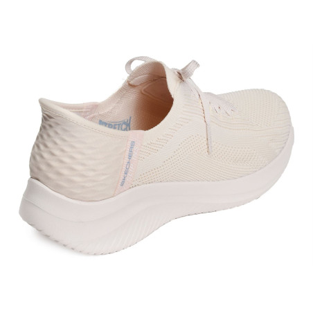 ULTRA FLEX 3.0 BRILLANT PATH Beige, Baskets running Skechers