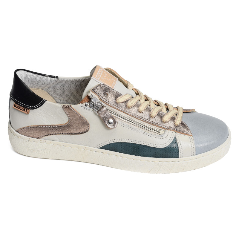 LANZAROTE 6978 Beige Bleu, Sneakers basses Pikolinos