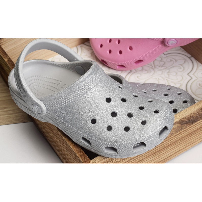 CLASSIC GLITTER CLOG Argent, Sabots Crocs