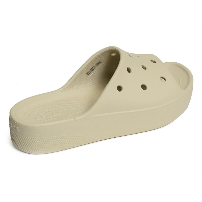 CLASSIC PLATFORM SLIDE Beige, Claquettes Crocs