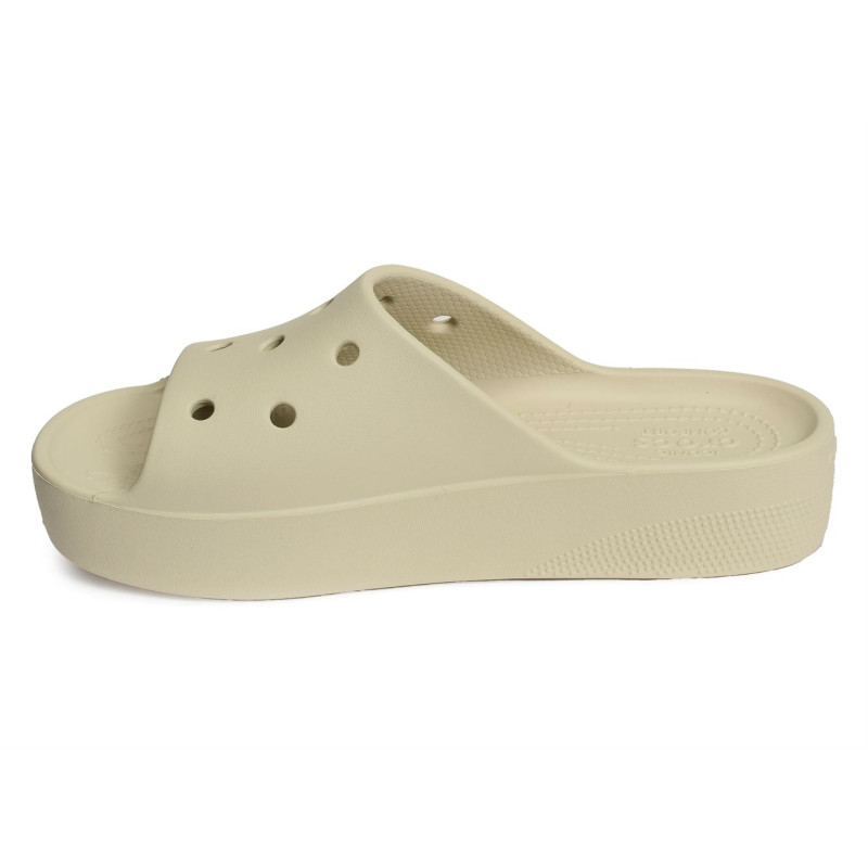 CLASSIC PLATFORM SLIDE Beige, Claquettes Crocs