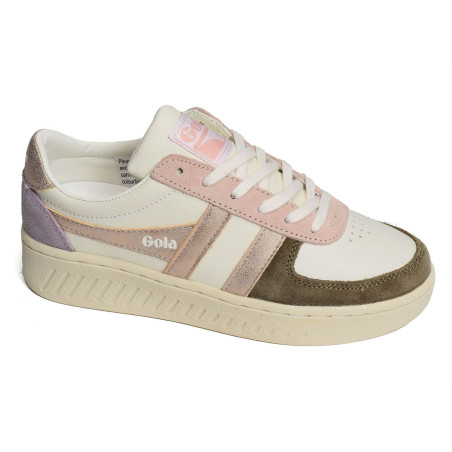 GRANDSLAM QUADRANT Blanc Rose, Sneakers basses Gola