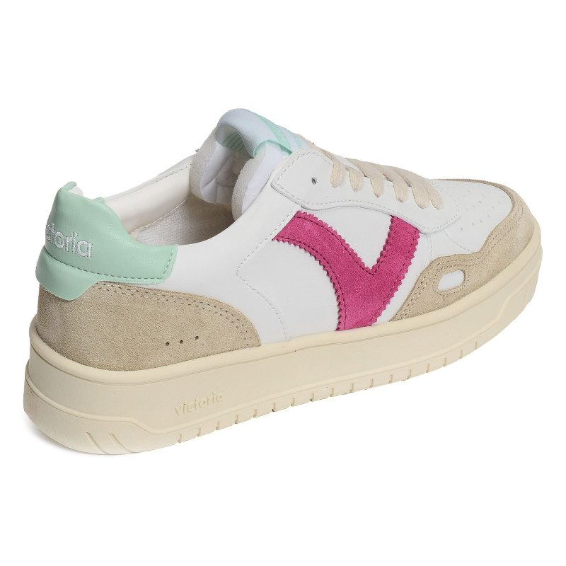 1257101 Blanc Vert Eau, Sneakers basses Victoria