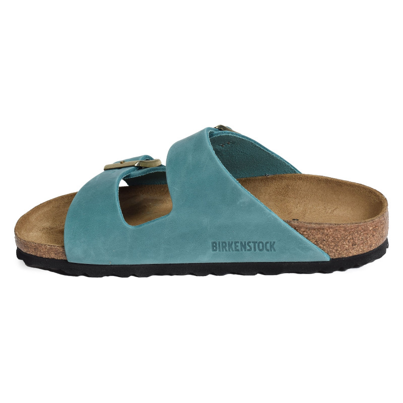 ARIZONA CUIR W Bleu, Mules Birkenstock