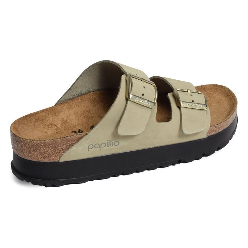 ARIZONA PLATFORM Vert, Mules Birkenstock