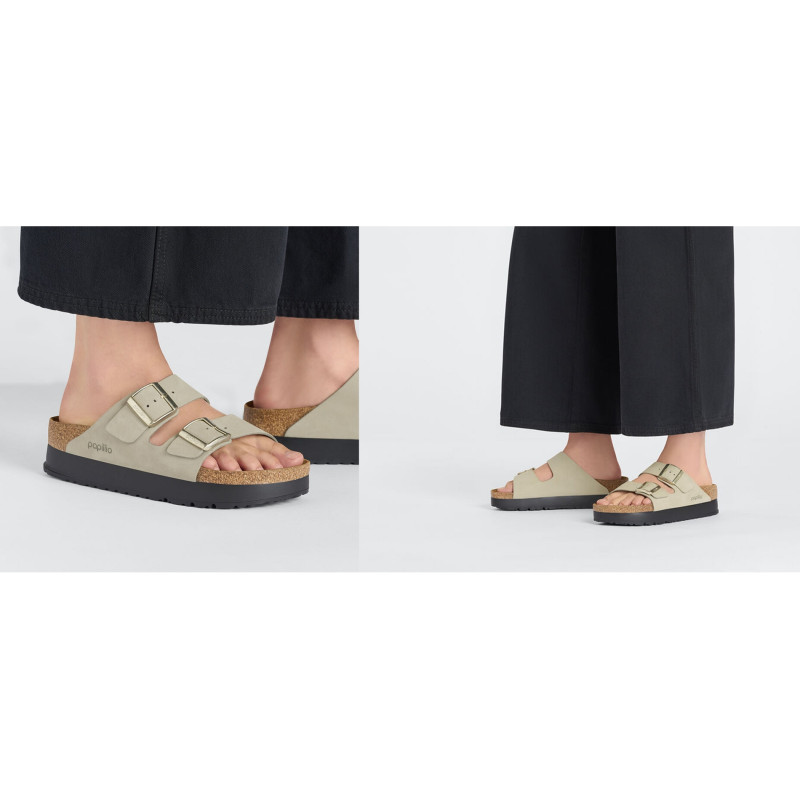 ARIZONA PLATFORM Vert, Mules Birkenstock