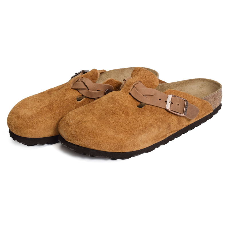 BOSTON BRAIDED Camel, Sabots Birkenstock